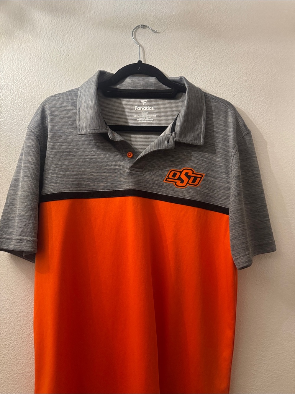 Fanatics OSU Two-Tone Gray and Orange Polo